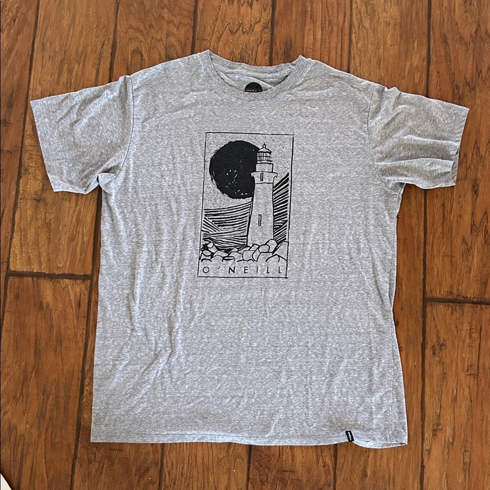 O'Neill Lighthouse Tee graphic t shirt grey unisex size XL - Picture 7 of 9